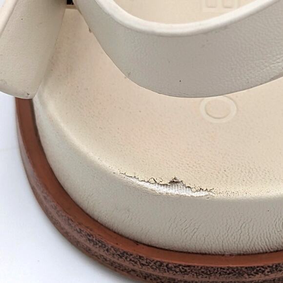 Open Edit Delphi Thong Sandal Women's Adjustable Ivory Cream Size US9M EU39.5 - Picture 9 of 12